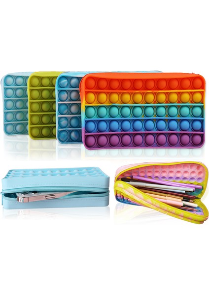 W04 Stili Yeni Dekompresyon Yaratıcı Silikon Pop Balon Fırlatma Oyuncağı Kalem Kutusu Fidget Oyuncak Çocuklar Kalem Kutusu Oyuncaklar Noel Hediyeleri (Yurt Dışından)