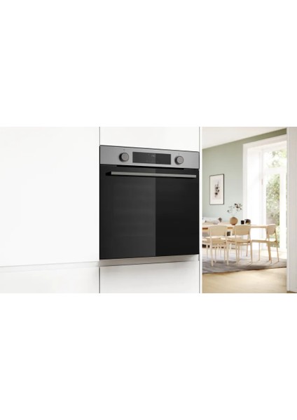 HUA717BR0T 76 Lt 8 Programlı Buhar Destekli Inox Ankastre Fırın