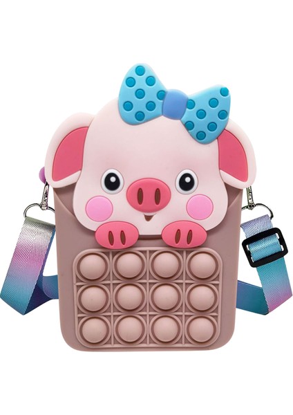 B Tarzı Yeni Unicorn Basit Dimple Messenger Çanta Itme Balon Antistress Oyuncak Anahtarlık Cüzdan - (Yurt Dışından)