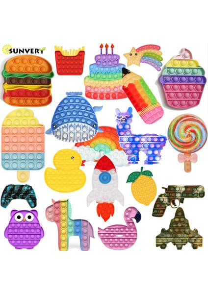 No.41 Tarzı Hayvan Fidget Oyuncakları Çocuklar Yetişkinler Kawaii Trend Figet Oyuncak Çocuklar Eğlenceli Itme Kabarcık Aşağı Antistres Oyuncak Kızlar Erkekler Doğum Günü Hediye (Yurt Dışından)
