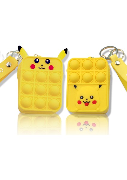 Bordo Tarzı Pokemon Pikachu Patlayan Madeni Cüzdan Anahtarlık Fidget Oyuncakları - Çocuklar Için Doğum Günü Hediyesi (Yurt Dışından) modelleri
