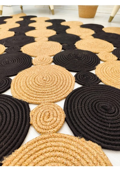 Jüt Hasır Görünümlü Desenli Modern El Örgüsü Dikdörtgen Halı Kilim fiyatları