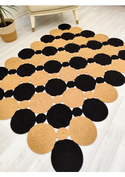 Jüt Hasır Görünümlü Desenli Modern El Örgüsü Dikdörtgen Halı Kilim modelleri