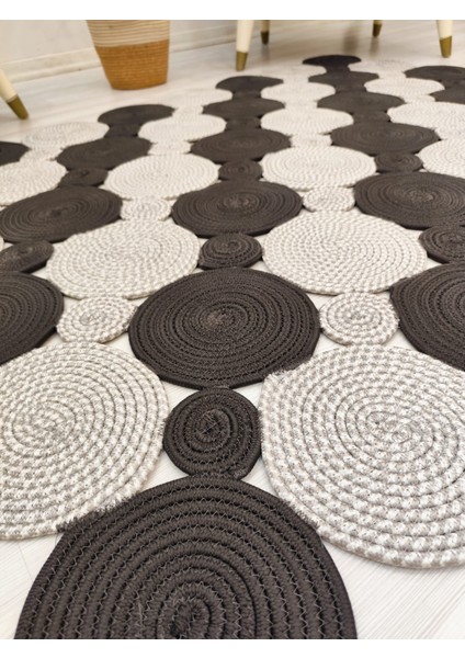 Jüt Hasır Görünümlü Desenli Modern El Örgüsü Dikdörtgen Halı Kilim fiyatları