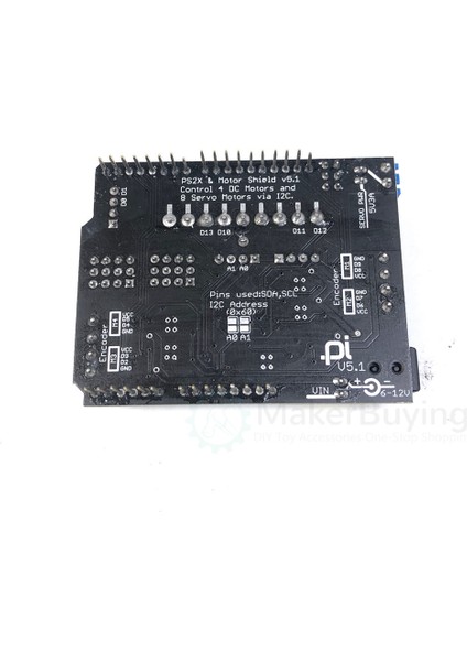 Arduino Motor Servo Shield Sürücü Kartı Ps2 Kolu Kablosuz Uzaktan Kumandalı Mearm (Yurt Dışından)