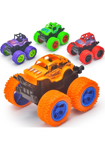 Turuncu Canavar Kamyon Stili Çocuk Oyuncak Dört Tekerlekli Çift Inertialı Büyük Tekerlekli Off-Road Mühendislik Araç Hareketli Araba Çocuk Doğum Günü Yılbaşı Hediyesi (Yurt Dışından)
