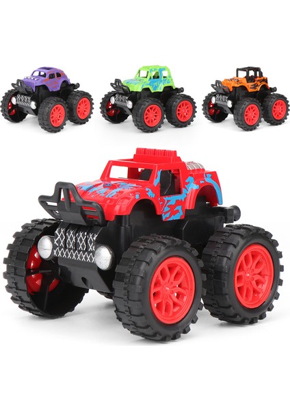 Turuncu Canavar Kamyon Stili Çocuk Oyuncak Dört Tekerlekli Çift Inertialı Büyük Tekerlekli Off-Road Mühendislik Araç Hareketli Araba Çocuk Doğum Günü Yılbaşı Hediyesi (Yurt Dışından)