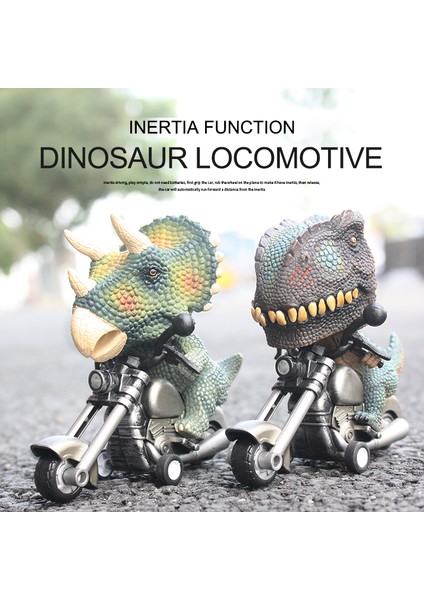 Bir Stil Dinozor Oyuncak Arabalar Sürtünmeli Güçlü Motokros Oyunu T-Rex ve Triceratops Canavar Dino Oyuncakları Erkek Çocuklar Için Hediye (Yurt Dışından)