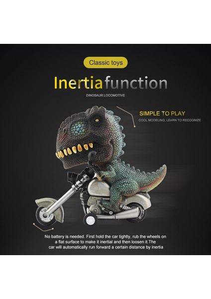 Bir Stil Dinozor Oyuncak Arabalar Sürtünmeli Güçlü Motokros Oyunu T-Rex ve Triceratops Canavar Dino Oyuncakları Erkek Çocuklar Için Hediye (Yurt Dışından)