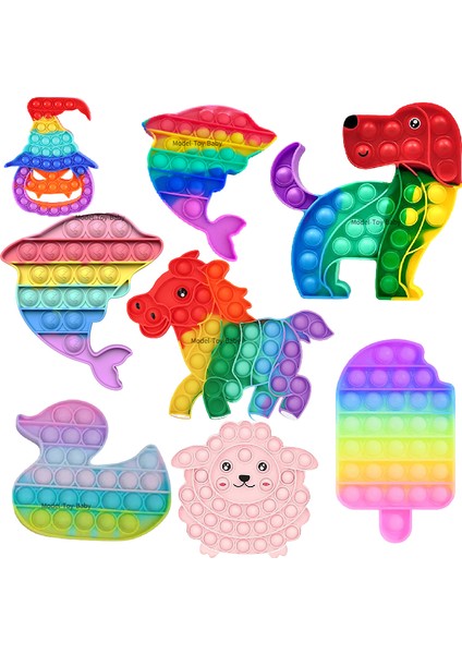 B-1pc Stili Patlama Kabarcıklı Duyusal Pop Fidget Oyuncak Kutusu Sıkıştırılabilir Figet Oyuncaklar Yetişkin Çocuk Eğlenceli Pop Fidget Oyuncaklar (Yurt Dışından)