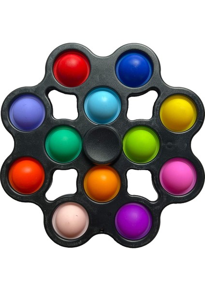 Sarı Stil Popits El Edc Parmak Er Fidget Metal Gökkuşağı Spiner - Oyuncak - Parmak Erleri Için Tasarlanmıştır. (Yurt Dışından)