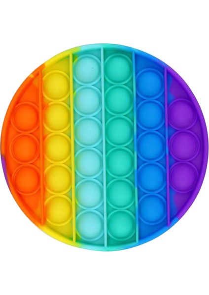 No.1 Tarzı Pembe Bulut Gökkusagi Pat Bubbles Parmak Oyuncağı Çocuklar Için Oyuncak (Yurt Dışından)