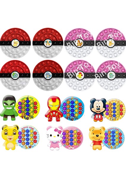No.86 Stili Pokemon Pikachu Pop It Fidget Sevimli Mickey Noel Bastır Pop Kabarcık Duyusal Oyuncak Anksiyete Oyuncak Fidget (Yurt Dışından)