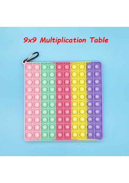 9x9 Stili Yeni Büyük Boy Fidget Gökkuşağı Itme Kabarcık 20CM Montessori Oyuncaklar Bebek Matematik Çarpım Tablosu Hediye (Yurt Dışından)