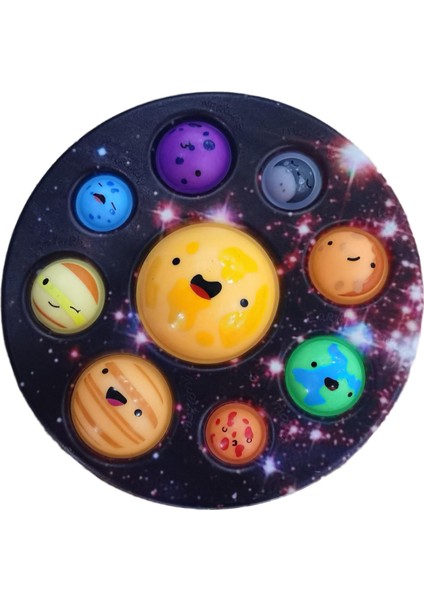 N-3 Tarzı Kawaii Popper Itme Kabarcıklı Basit Dimple Sekiz Gezegen Fidget Hediye Kutusu Poppit Noel Hediyeleri (Yurt Dışından)