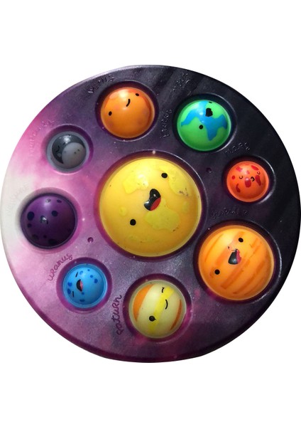 N-5 Stili Kawaii Popper Itme Kabarcıklı Basit Dimple Sekiz Gezegen Fidget Hediye Kutusu Poppit Noel Hediyeleri (Yurt Dışından)