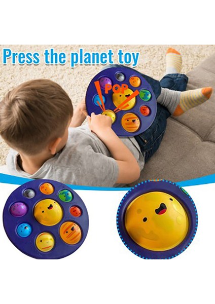 N-5 Stili Kawaii Popper Itme Kabarcıklı Basit Dimple Sekiz Gezegen Fidget Hediye Kutusu Poppit Noel Hediyeleri (Yurt Dışından)