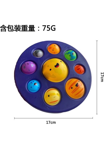 N-5 Stili Kawaii Popper Itme Kabarcıklı Basit Dimple Sekiz Gezegen Fidget Hediye Kutusu Poppit Noel Hediyeleri (Yurt Dışından)