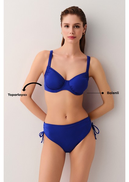 Balenli Körüklü Toparlayıcı Bikini Üst