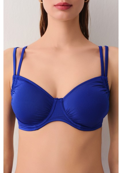 Balenli Körüklü Toparlayıcı Bikini Üst