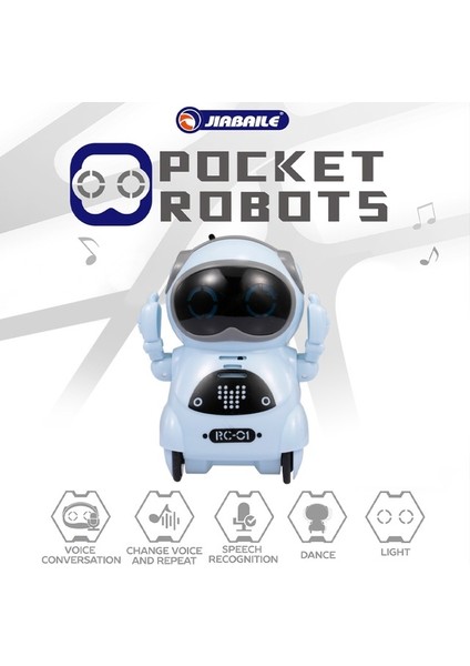 Mavi Stil Rc Hobby 939A Cep Rc Robot Konuşan Etkileşimli Diyalog Ses Tanıma Kayıt Şarkı Söyleme Dans Hikaye Anlatma Mini Rc Robot (Yurt Dışından)