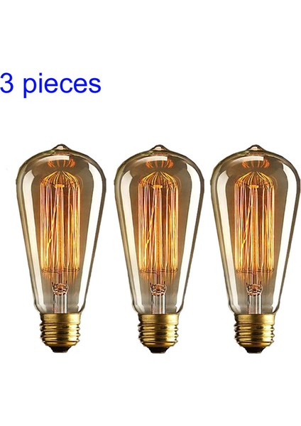 ST64 Tungsten E27 Stili Restoran Kulüp Lot Vintage ST64 Ampul Için Retro Edison Ampul Lamba E27 Küresel Ampul (Yurt Dışından)