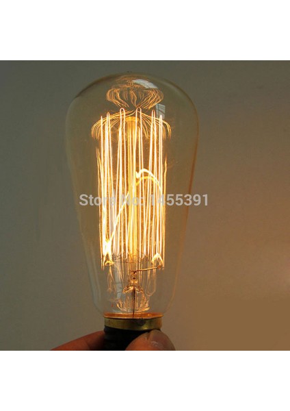 ST64 Tungsten E27 Stili Restoran Kulüp Lot Vintage ST64 Ampul Için Retro Edison Ampul Lamba E27 Küresel Ampul (Yurt Dışından) fiyatları