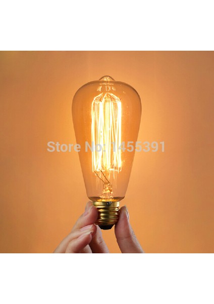 ST64 Tungsten E27 Stili Restoran Kulüp Lot Vintage ST64 Ampul Için Retro Edison Ampul Lamba E27 Küresel Ampul (Yurt Dışından) modelleri