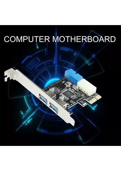 USB 3.0 Pcı-E Genişletme Kartı Adaptörü 2 Port Usb3.0 Hub Dahili Başlık USB 3 Pcıe Pcı Express Adaptör Kartı (Yurt Dışından)