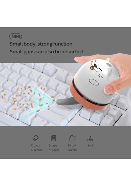 Panda Tarzı Sevimli USB Temizleyici Kedi Mini Elektrikli Süpürge Ofis Masa Toz Ev Masaüstü Süpürge Taşınabilir Masa Klavye Toz Vakumu Yeni Temizleyici (Yurt Dışından) modelleri