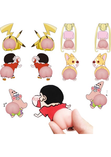 Dan-21 Tarzı Çocuk Oyuncakları Sıkıştırıcı Pokemon Crayo-Chan Pikachu Çizgi Film Araba Sticker Dekompresyon Araba Kapı Anti-Çarpışma (Yurt Dışından) fiyatları