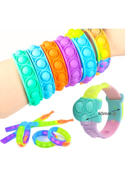Çoklu Stil Patlayan Fidget Oyuncaklar Duyusal Bileklik Basın Balonu Basit Çıkıntı Bileziği Yetişkin Çocuk Hediye (Yurt Dışından) fırsatları