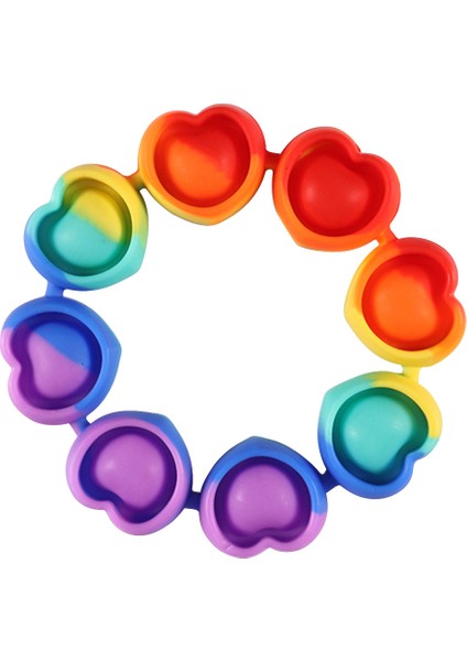No.18 Tarzı Tie-Dye Itme Bileklik Fidget Oyuncak Silikon Giyilebilir Duyusal Bilezik Oyuncaklar Için Çocuklar Yetişkinler Hediye (Yurt Dışından)