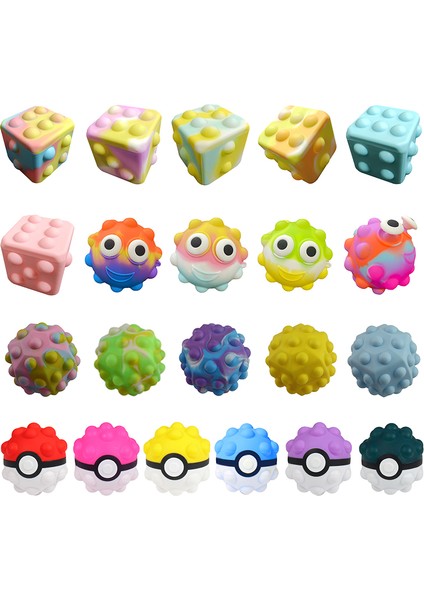 Çikolata Tarzı Küp Gökkuşağı Topu Itme Kabarcıklı Fidget - 3D Altıgen Itme Kabarcık Topu Çözme Parmak Basın Eğlenceli Oyuncak (Yurt Dışından) fiyatları