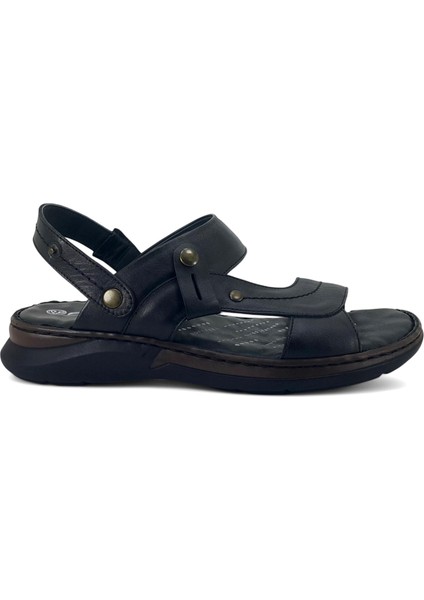 Ural 25YS Erkek Anatomik Sandalet Siyah