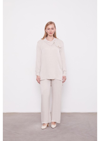 Taş Fermuar Detaylı Tunik Takım fiyatları