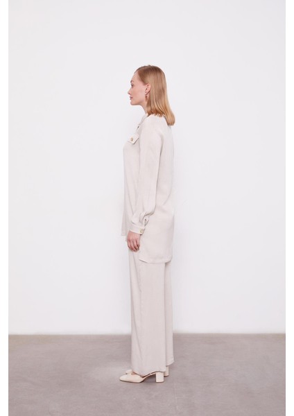 Taş Fermuar Detaylı Tunik Takım modelleri