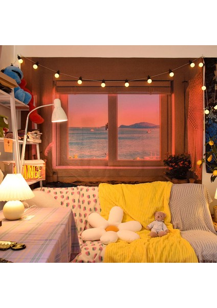 No.8 Stili 150X100CM59X39INÇ Ev Ins Asılı Duvar Bezi Gün Batımı Glow Pencere Goblen Manzara Arka Plan Kumaş Odası Yatak Odası Başucu Dekorasyon Halılar (Yurt Dışından)