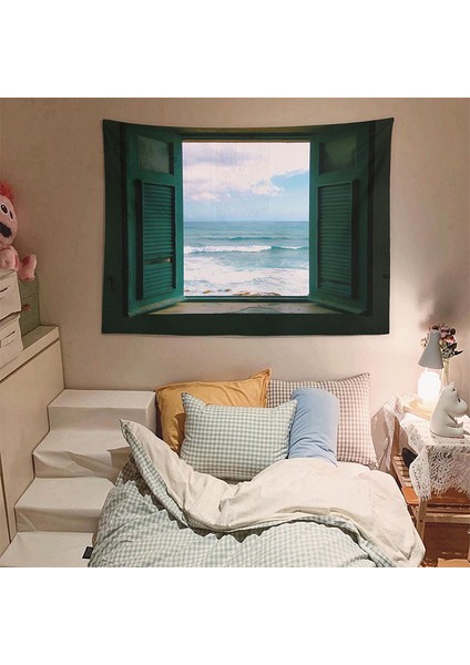 No.8 Stili 150X100CM59X39INÇ Ev Ins Asılı Duvar Bezi Gün Batımı Glow Pencere Goblen Manzara Arka Plan Kumaş Odası Yatak Odası Başucu Dekorasyon Halılar (Yurt Dışından)