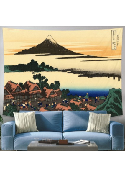 TLX04725 Stili 95X73CM Işıksız Japonya Fuji Dağı Boyama Goblen Kanagawa'nın Büyük Dalgası Manzara Duvar Asma Oturma Odası Ev Japon Goblen (Yurt Dışından) fiyatları