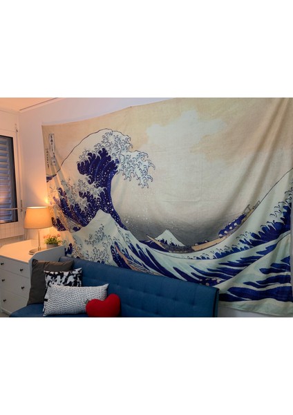 TLX04725 Stili 95X73CM Işıksız Japonya Fuji Dağı Boyama Goblen Kanagawa'nın Büyük Dalgası Manzara Duvar Asma Oturma Odası Ev Japon Goblen (Yurt Dışından) indirimleri