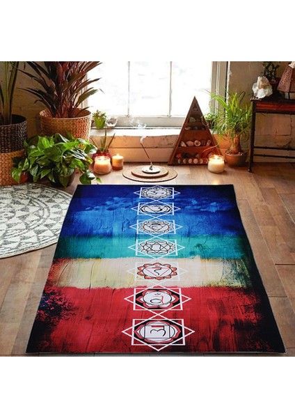 No.1 Tarzı Rahat Atmak Battaniye Gökkuşağı 7 Çakra Mandala Bohemia Battaniye Goblen Yaz Plaj Havlusu Yoga Mat (Yurt Dışından)