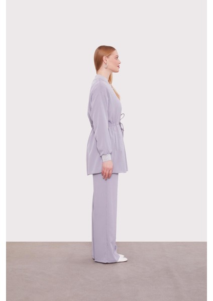 Gri Sim Manşet Detaylı Ikili Takım modelleri