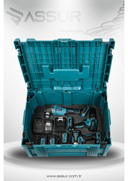 21V Akülü 6'lı Set Daire Testere Kırıcı Delici Hilti Taşlama Somun Sıkma Dekupaj Testere Akülü Vidalama