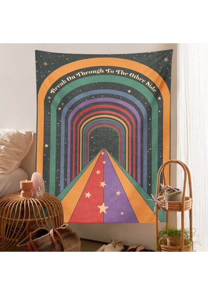 No.1 Tarzı 95X73CM Gökkuşağı Kapıları Goblen Bohem Ouija Duvar Asılı Duvar Sanatı Dekor Ev Yatak Odası Retro Sanat Halı Duvar Asılı Dekor Halılar (Yurt Dışından)
