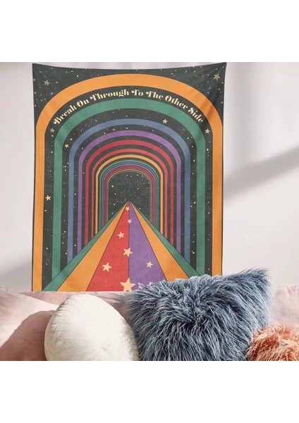 No.1 Tarzı 95X73CM Gökkuşağı Kapıları Goblen Bohem Ouija Duvar Asılı Duvar Sanatı Dekor Ev Yatak Odası Retro Sanat Halı Duvar Asılı Dekor Halılar (Yurt Dışından)