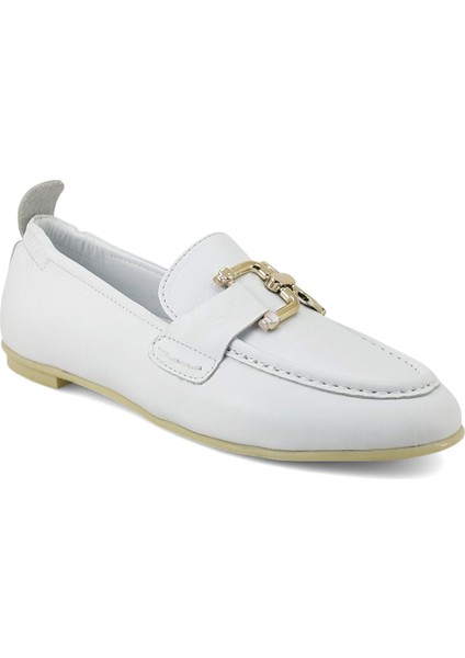 890 25YA Kadın Günlük Babet Beyaz