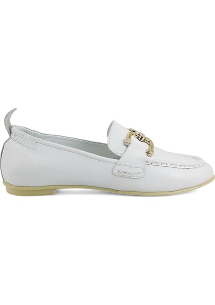 890 25YA Kadın Günlük Babet Beyaz modelleri