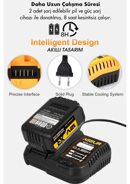 Profesyonel 12V Çift Akülü Vidalama 84 Parça & 12 Köşe 360° Lazer Hizalama Set