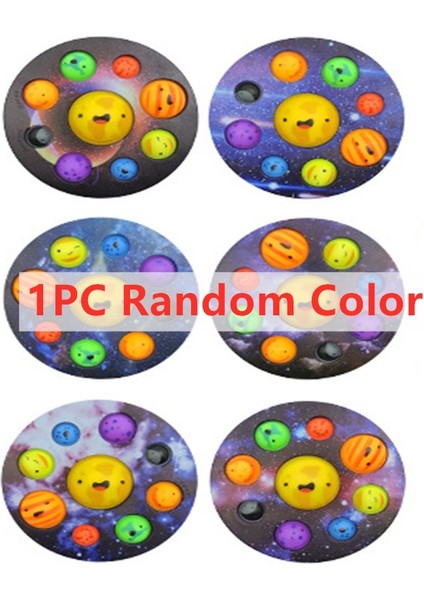 1 Adet Rastgele Stil Sekiz Gezegen Basit Dimple Pop Fidget Duyusal Oyuncak Anahtarlık Giderici Tahtası Anksiyete Fidget Oyuncak Çocuklar Için (Yurt Dışından)